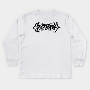 Cryptopsy Logo | Death Metal Kids Long Sleeve T-Shirt